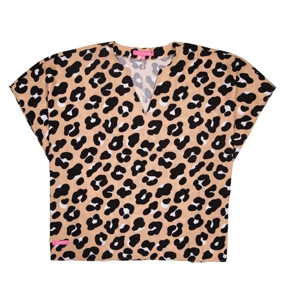 SIMPLY Southern Drape Leopard Print Blouse. Size Large. P - Picture 2 of 7